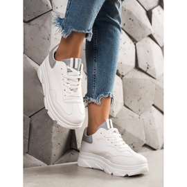 TRENDI Zapatillas blancas blanco plata 5