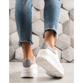 TRENDI Zapatillas blancas blanco plata 3