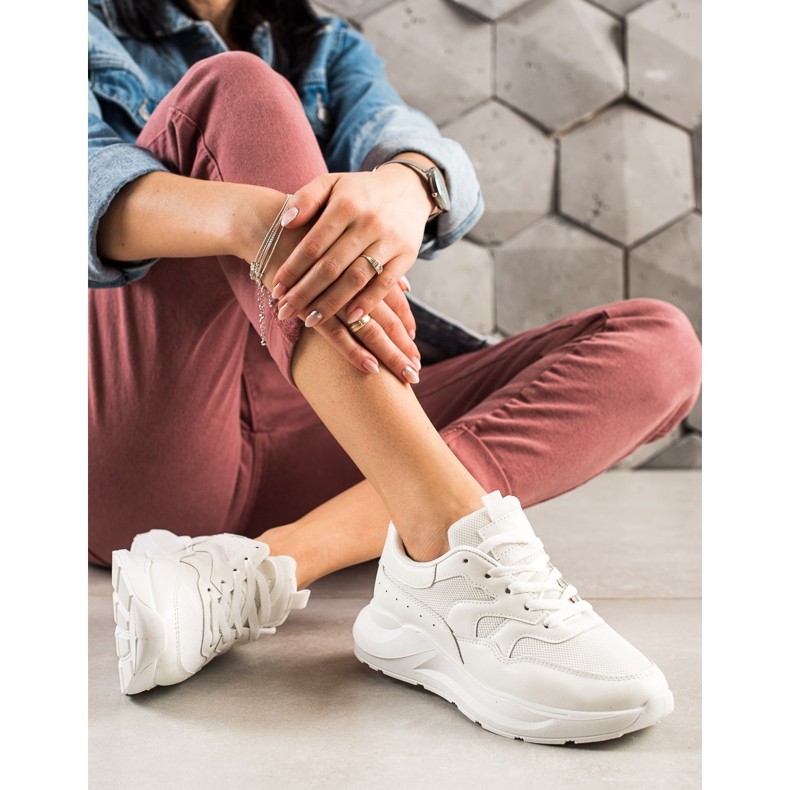 TRENDI Zapatillas clásicas blancas blanco 1