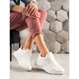 TRENDI Zapatillas clásicas blancas blanco 2