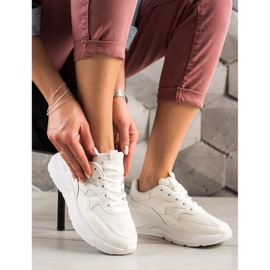 TRENDI Zapatillas clásicas blancas blanco 3