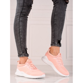 TRENDI Calzado deportivo Zapatillas de deporte naranja rosa 2