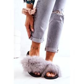 PG2 Pantuflas Naturimo Gris Con Piel Natural Gris 3