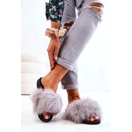 PG2 Pantuflas Naturimo Gris Con Piel Natural Gris 4