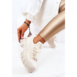 PS1 Zapatillas deportivas mujer Sneakers Beige claro Miles 3