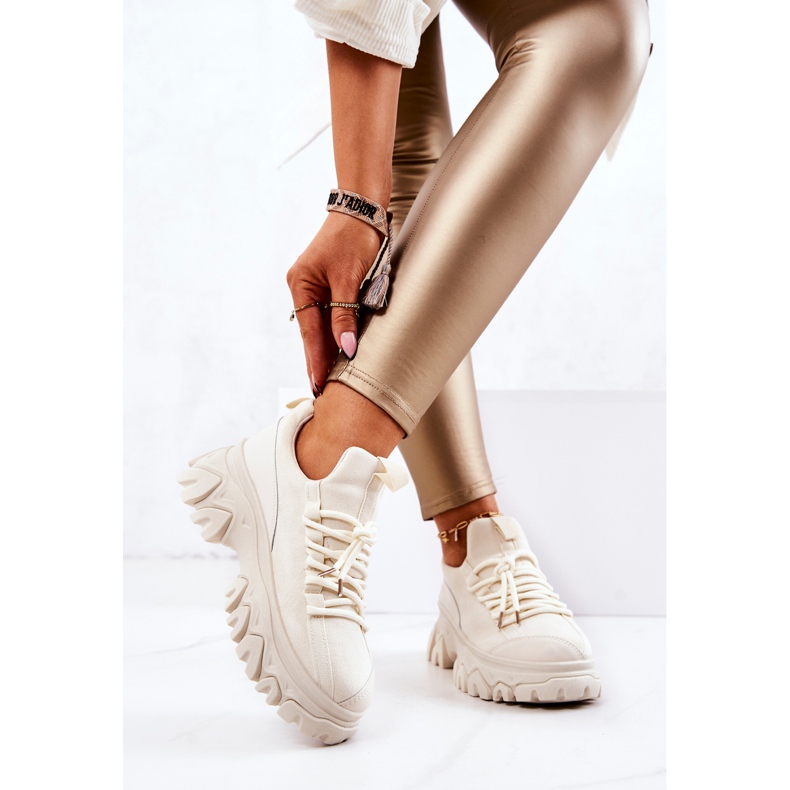 PS1 Zapatillas deportivas mujer Sneakers Beige claro Miles 2