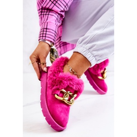 PS1 Pantuflas Mujer Cadena Dorada Ardrums Fucsia rosado 2 PS1 Pantuflas Mujer Cadena Dorada Ardrums Fucsia rosado 2