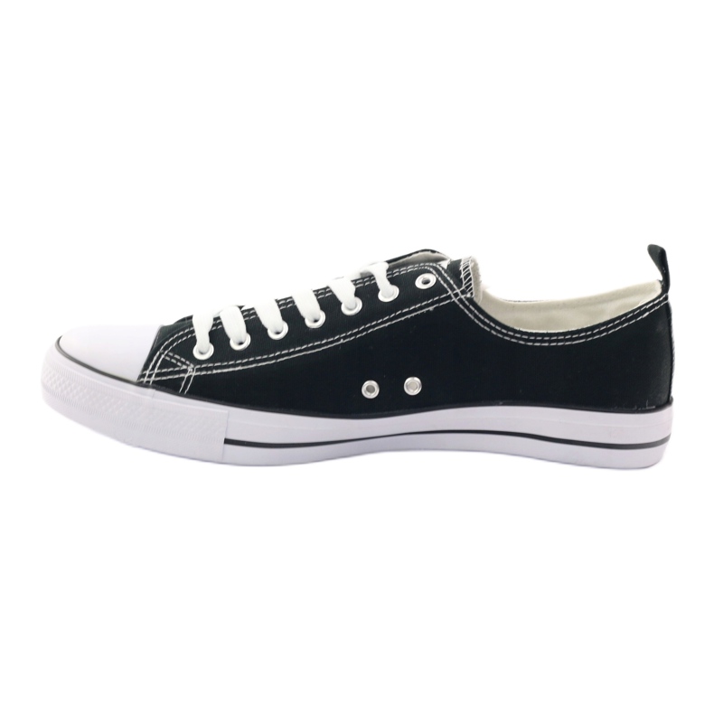 Zapatillas negras American Club LH03 blanco negro 2