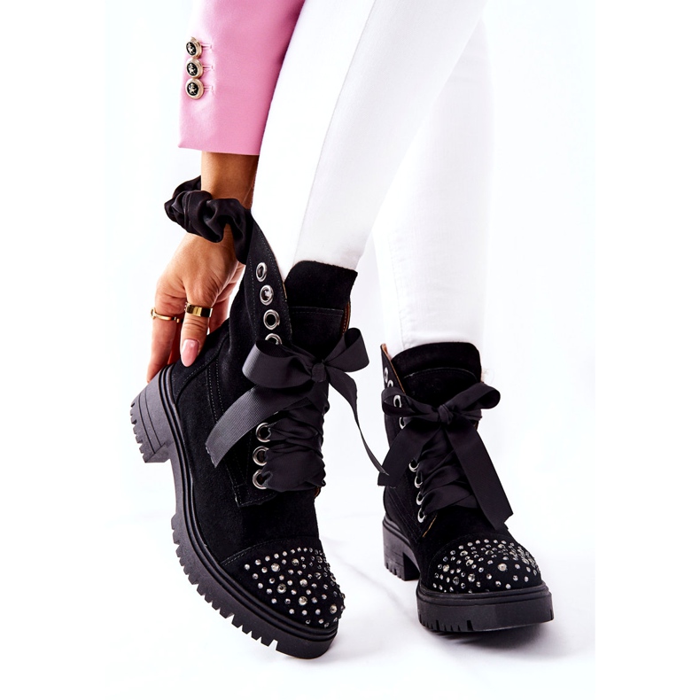 Botas de ante Workery Lewski Shoes Tied 3069 Black negro 3