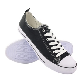 Zapatillas negras American Club LH03 blanco negro 3