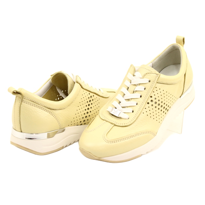 Zapatos Mujer Caprice de Piel Calada 23500-28 655 amarillo 4