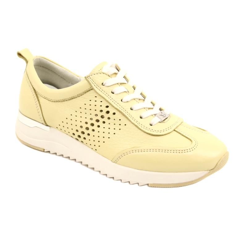 Zapatos Mujer Caprice de Piel Calada 23500-28 655 amarillo 2