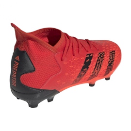 Botas de fútbol adidas Predator Freak.3 Fg Jr FY6282 naranjas y tintos 1