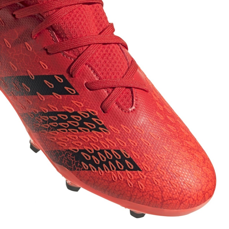 Botas de fútbol adidas Predator Freak.3 Fg Jr FY6282 naranjas y tintos 3