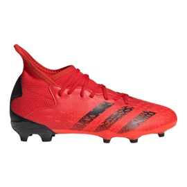 Botas de fútbol adidas Predator Freak.3 Fg Jr FY6282 naranjas y tintos 5