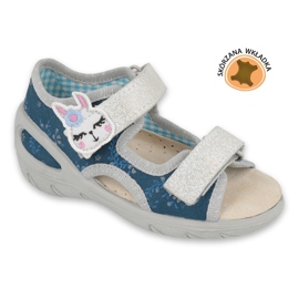 Calzado infantil befado pu 065P154 azul marino plata 1
