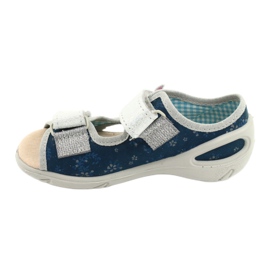 Calzado infantil befado pu 065P154 azul marino plata 2