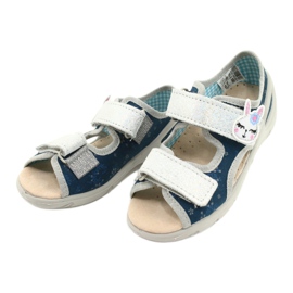 Calzado infantil befado pu 065P154 azul marino plata 3