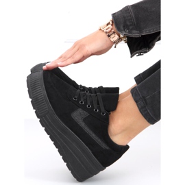 Valens zapatillas cuña negras negro 2