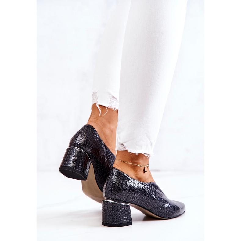 PA2 Salones Piel Serpiente Alissa Gris Oscuro 1