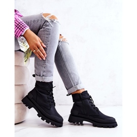 Botas Piel Abrigadas Atadas Racquell Negro 4