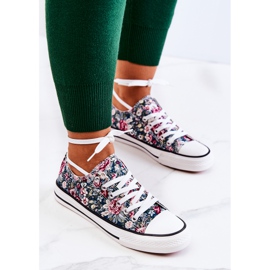FS2 Deportivas Bajas Con Flores Desiree Verdes 2