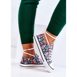 FS2 Deportivas Bajas Con Flores Desiree Verdes 8