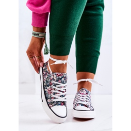 FS2 Deportivas Bajas Con Flores Desiree Verdes 3