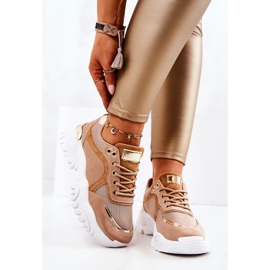 FS2 Zapatillas En La Plataforma Marrón Sallie beige dorado 1