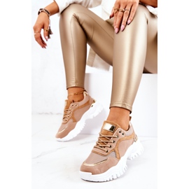 FS2 Zapatillas En La Plataforma Marrón Sallie beige dorado 4