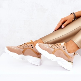 FS2 Zapatillas En La Plataforma Marrón Sallie beige dorado 6
