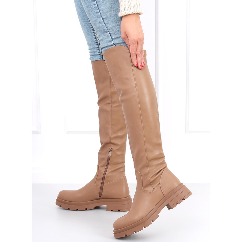 Botas de montar de mujer Sofia Khaki beige 2