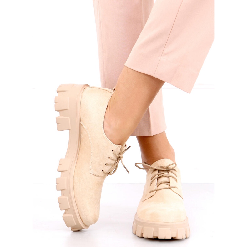 Zapatos con suela gruesa Apoll Beige 2