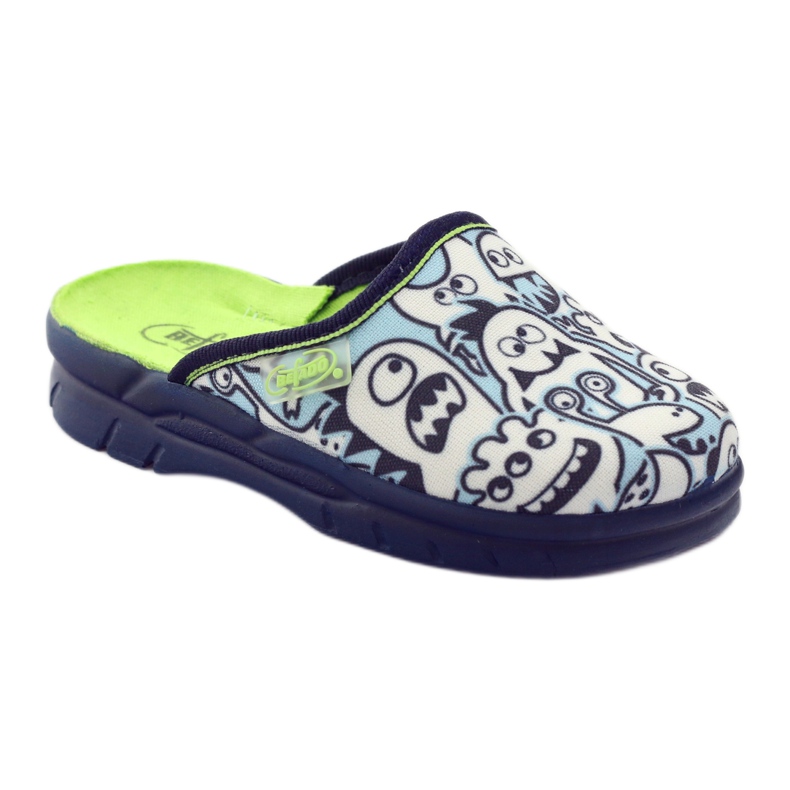 Zapatillas infantil befado para colorear blanco azul marino azul 1
