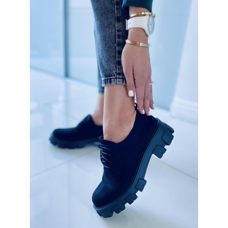 Zapatos con suela gruesa Apoll Black negro 1