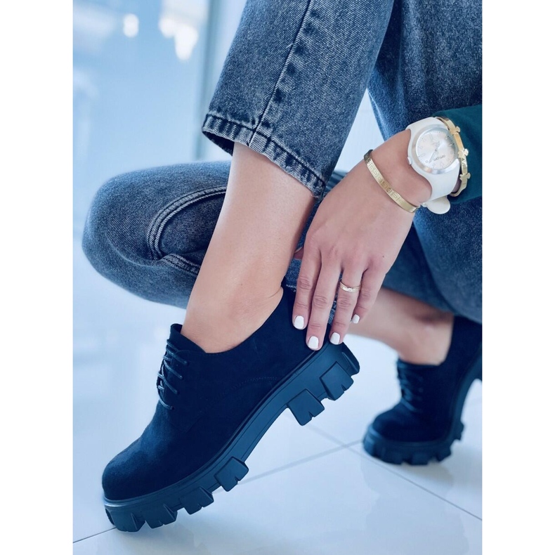 Zapatos con suela gruesa Apoll Black negro 2