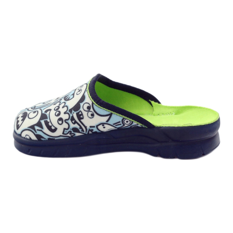 Zapatillas infantil befado para colorear blanco azul marino azul 2