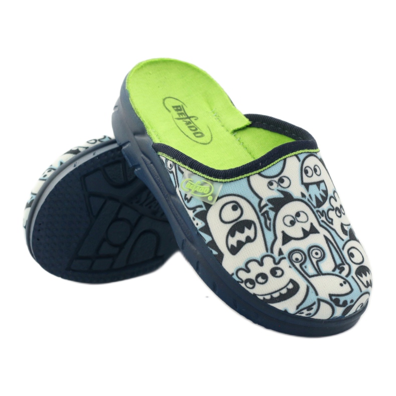 Zapatillas infantil befado para colorear blanco azul marino azul 3