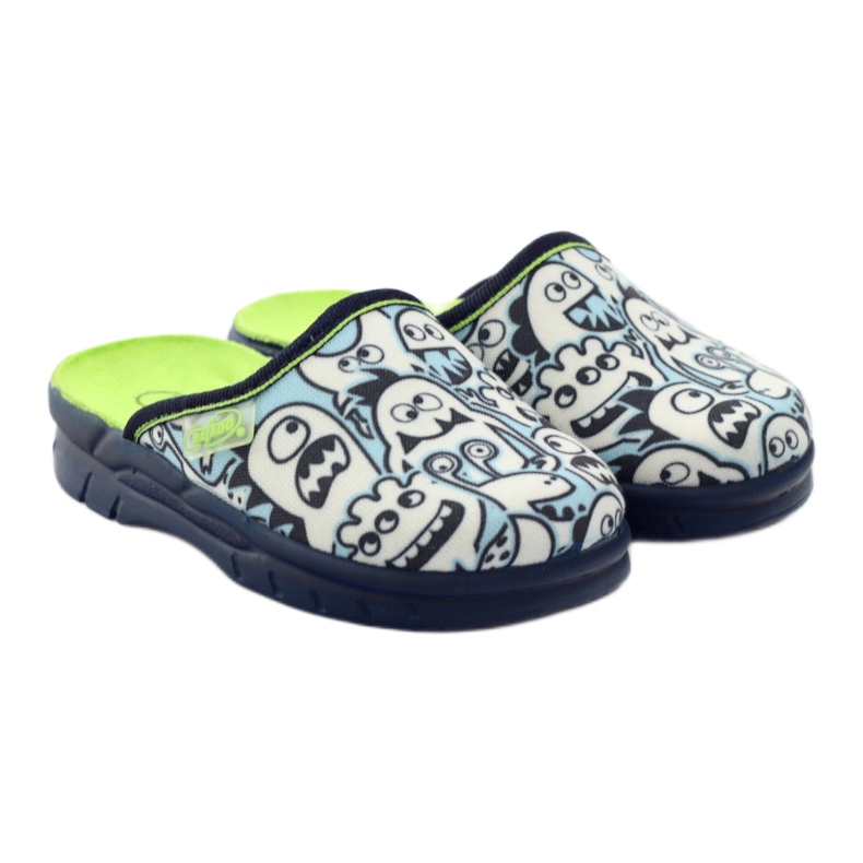 Zapatillas infantil befado para colorear blanco azul marino azul 4