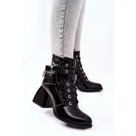 PF1 Botas De Piel Con Riñón Negro Cannie 3