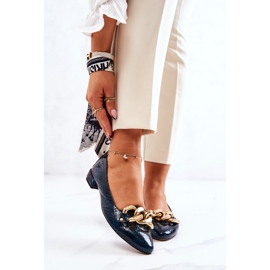 PA2 Zapatos De Salón De Piel De Serpiente Lacada Verde Elissabeth negro 2