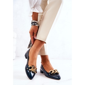 PA2 Zapatos De Salón De Piel De Serpiente Lacada Verde Elissabeth negro 3