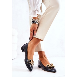 PA2 Zapatos De Salón De Piel Con Serpiente Negro Elissabeth 3