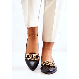 PA2 Zapatos De Salón De Piel Con Serpiente Negro Elissabeth 5