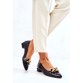 PA2 Zapatos De Salón De Piel Con Serpiente Negro Elissabeth 4