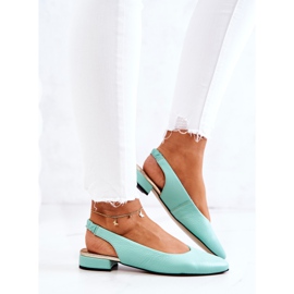 PA2 Cuero Outdoor Verde Noreen Bailarina Tacones Altos 6