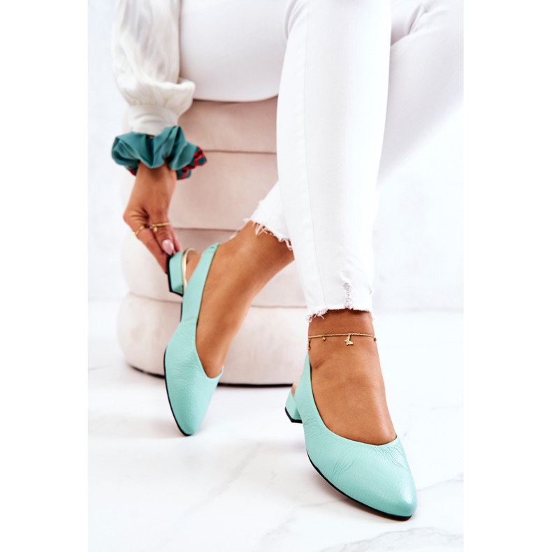 PA2 Cuero Outdoor Verde Noreen Bailarina Tacones Altos 2