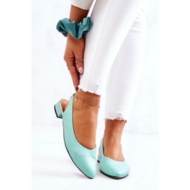 PA2 Cuero Outdoor Verde Noreen Bailarina Tacones Altos 4
