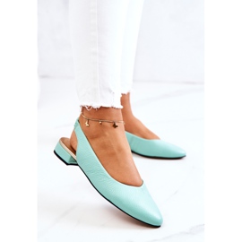 PA2 Cuero Outdoor Verde Noreen Bailarina Tacones Altos 7