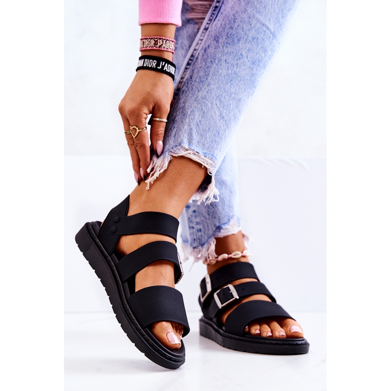 FM1 Sandalias negras con hebilla Reese negro 2